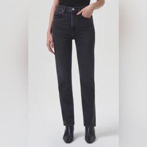 Agolde High Rise Stovepipe Black Women's Jeans